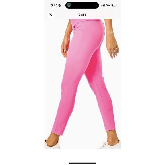 Lilly Pulitzer Luxletic 28" Corso Pants Bundle - 4, Navy / Pink, Preppy Resort - Picture 10 of 11